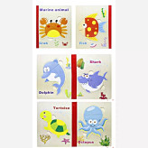 بازی جورچین کتابی چهارتکه چوبی طرح دریایی