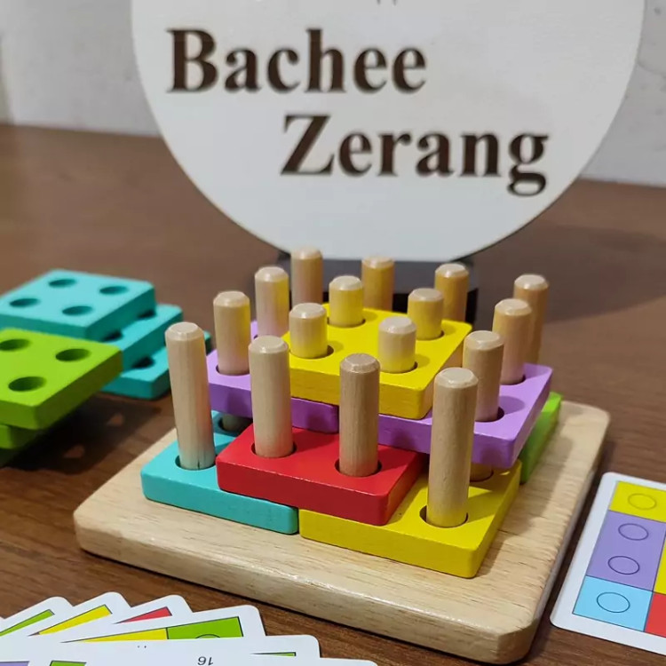 پایه اشکال مونته سوری معمایی چوبی