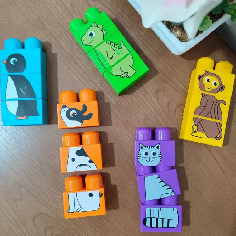 لگو پازلی جورواجورچین حیوانات پلاستیکی