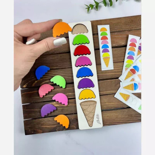 بازی الگویابی جورچین بستنی چوبی