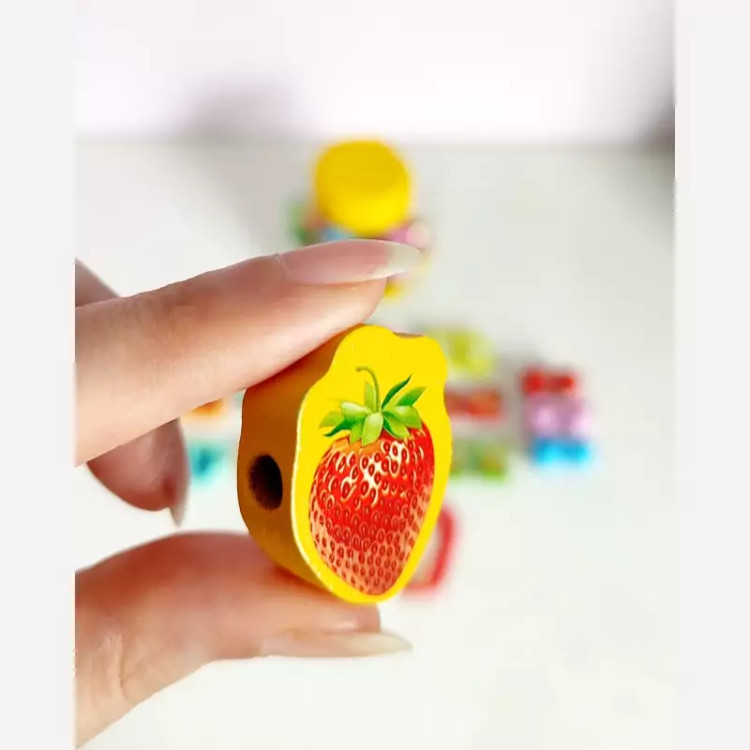 بازی دستورزی نخ و مهره چوبی وارداتی