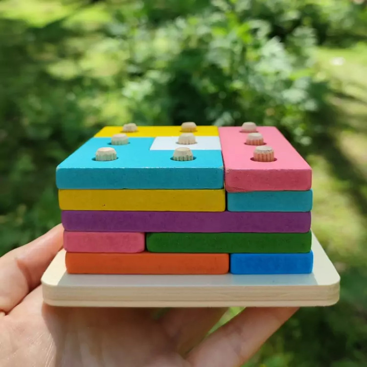 پایه اشکال پازلی چوبی وارداتی