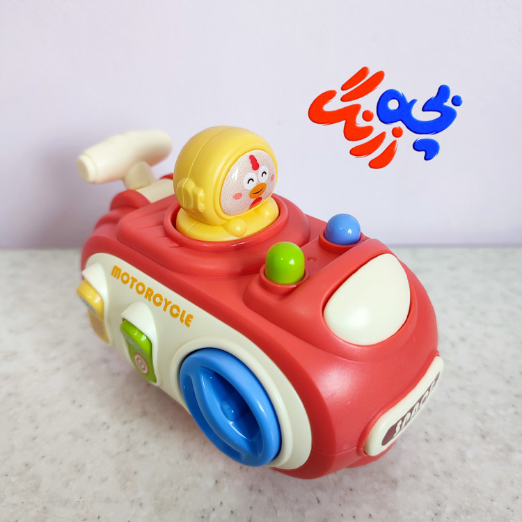 اسباب بازی ماشین فشاری نشکن رنگ قرمز