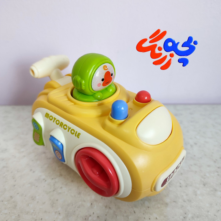 اسباب بازی ماشین فشاری نشکن رنگ زرد