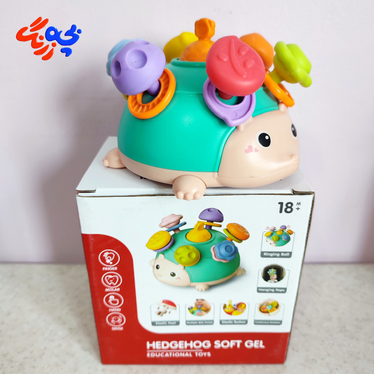 دندونی سیلیکونی جوجه تیغی کودک رنگ آبی