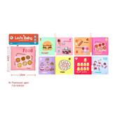 کتاب پارچهای وارداتی نوزاد به همراه دندانگیر و سوت طرح غذاها