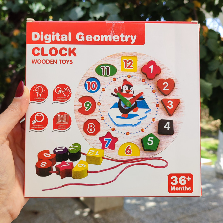 بازی ساعت و نخواره چوبی