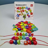 بازی فکری نخ و مهره چوبی وارداتی