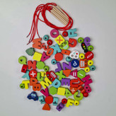 بازی فکری نخ و مهره چوبی وارداتی