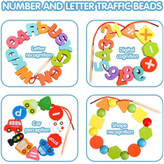 بازی فکری نخ و مهره چوبی وارداتی