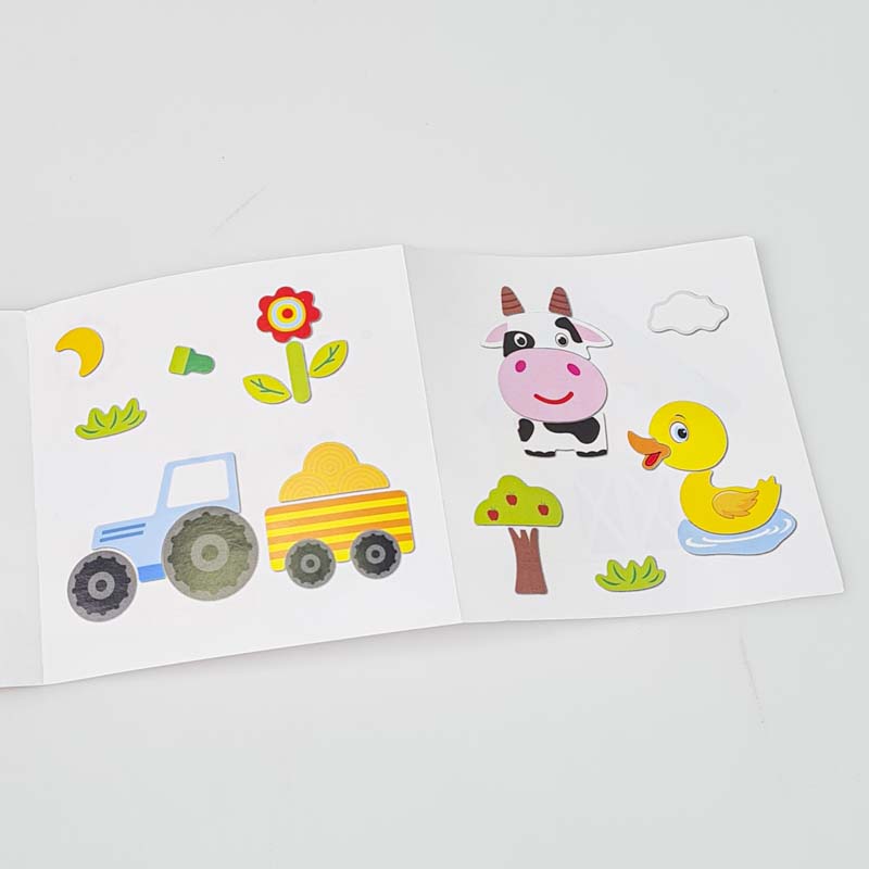 تخته مگنتی چوبی دوطرفه وایتبردی و سیاه آموزشی حیوانات مزرعه