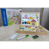 تخته مگنتی چوبی دوطرفه وایتبردی و سیاه آموزشی