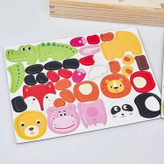 تخته مگنتی چوبی دوطرفه وایتبردی و سیاه آموزشی حیوانات مزرعه