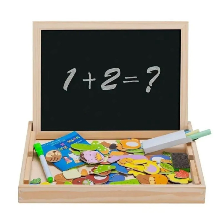 تخته مگنتی چوبی دوطرفه سیاه