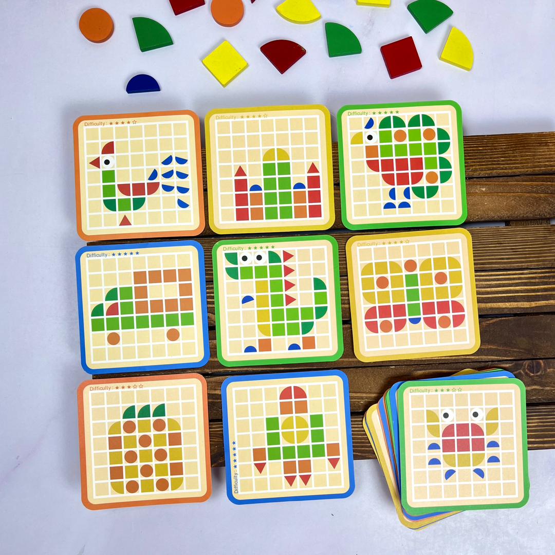 بازی فکری تطابق اشکال موزاییکی