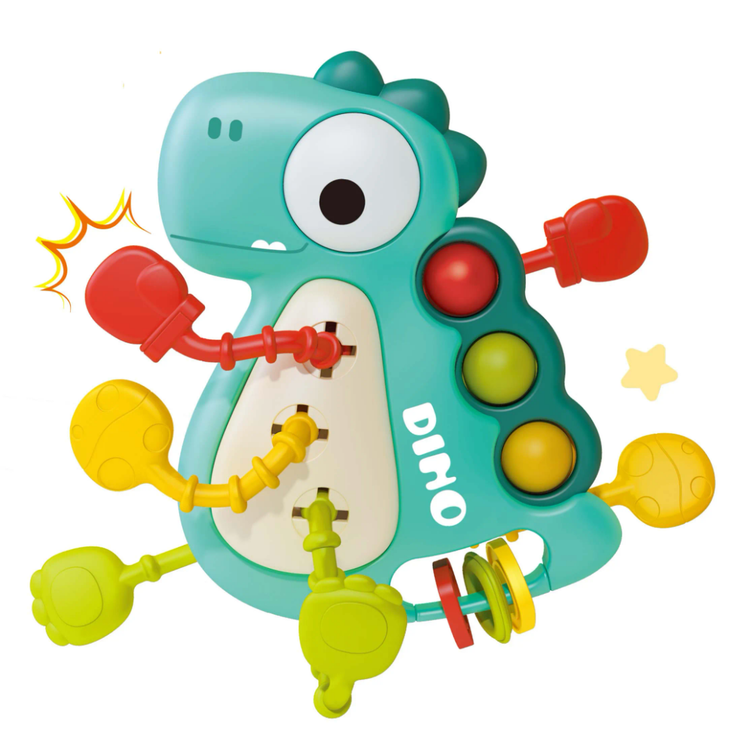 اسباب بازی دستورزی رشته ای دایناسور رنگ آبی