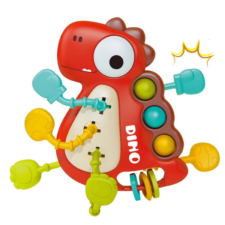 اسباب بازی دستورزی رشته ای دایناسور رنگ قرمز