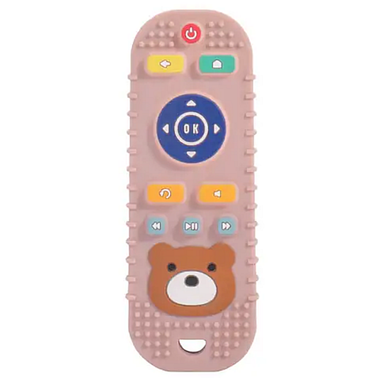 کنترل سیلیکونی خرسی کودک رنگ صورتی