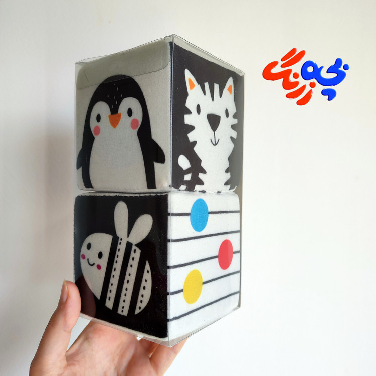 مکعب پارچه ای سیاه و سفید