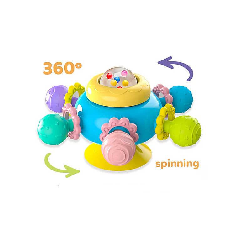 اسپینر شش پر توپ حسی دار جغجغه ای