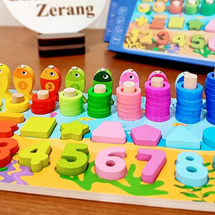 تخته لگاریتمی چند منظوره چوبی جعبه دار