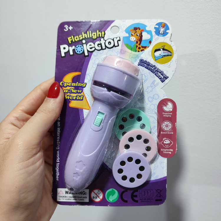 چراغ قوه پرژکتوری اسلاید دار کودک رنگ بنفش