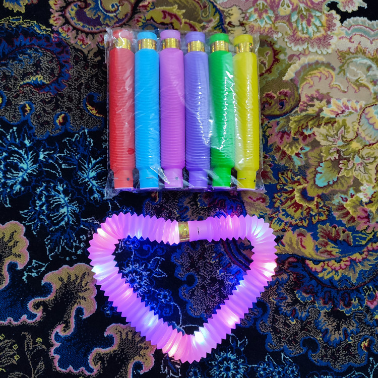 اسباب بازی فیجت لوله حسی چراغدار سایز بزرگ وارداتی