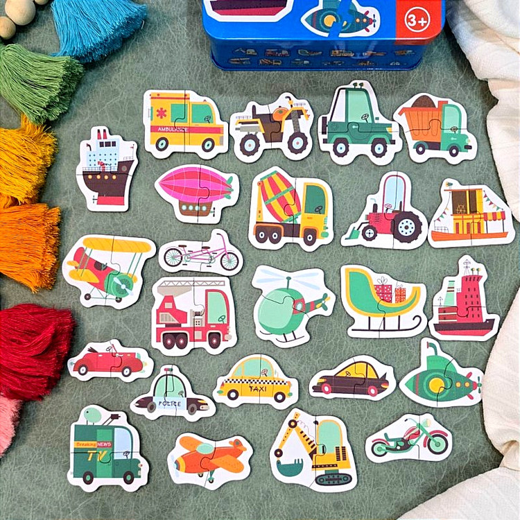 پازل دو تکه جعبه فلزی وارداتی وسایل نقلیه