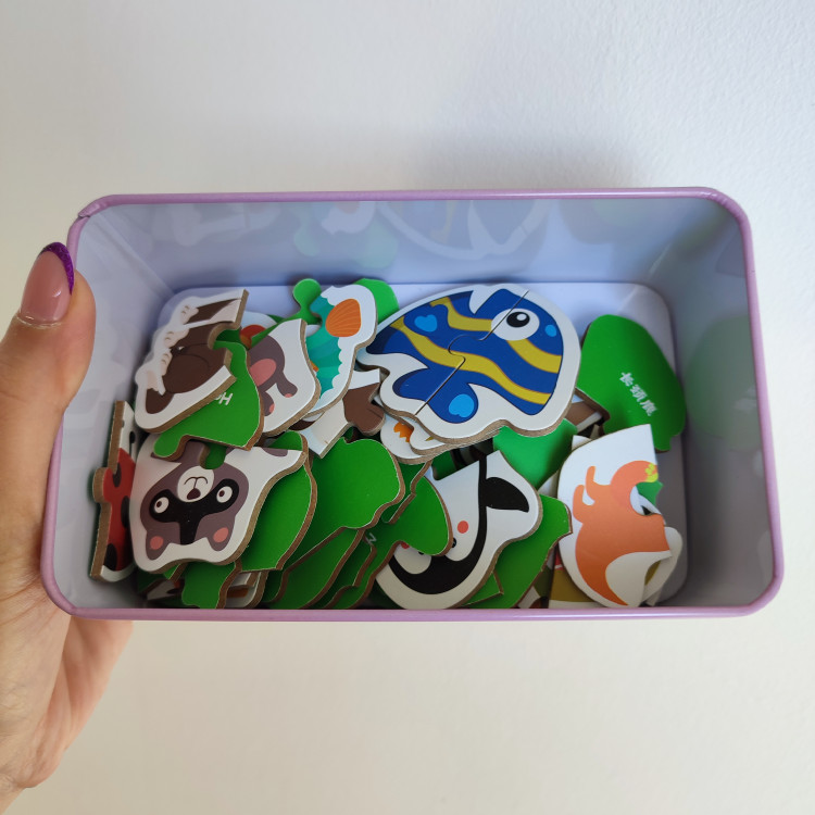 پازل دو تکه جعبه فلزی