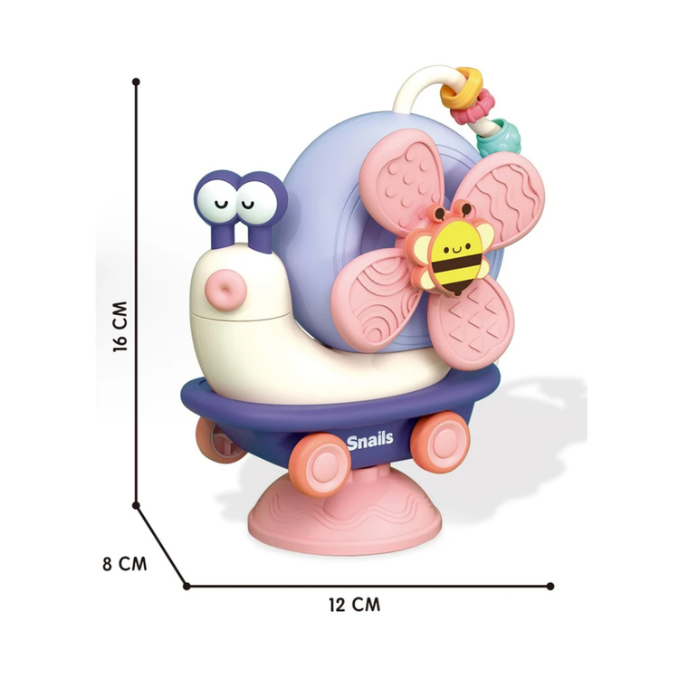 اسباب بازی بیزی بال چسبان حلزون و آسیاب بادی رنگ بنفش