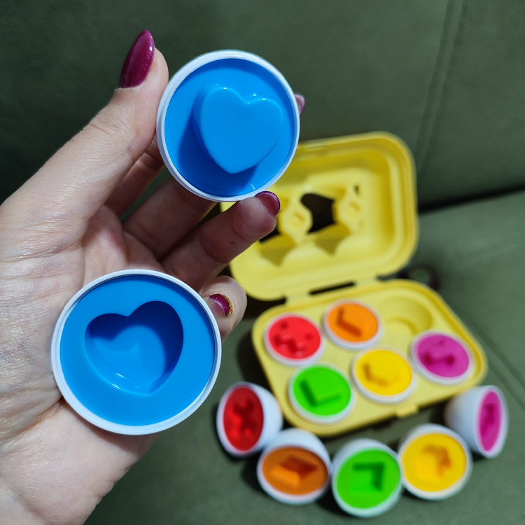 اسباب بازی آموزشی تخم مرغ فکری اشکال ۶ تایی