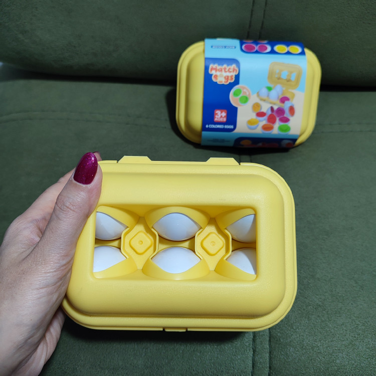 اسباب بازی آموزشی تخم مرغ فکری اشکال ۶ تایی وارداتی دارای ظرف