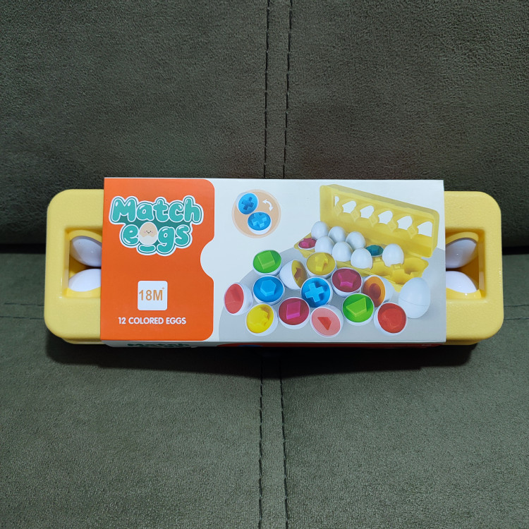 اسباب بازی آموزشی تخم مرغ فکری اشکال ۱۲عددی