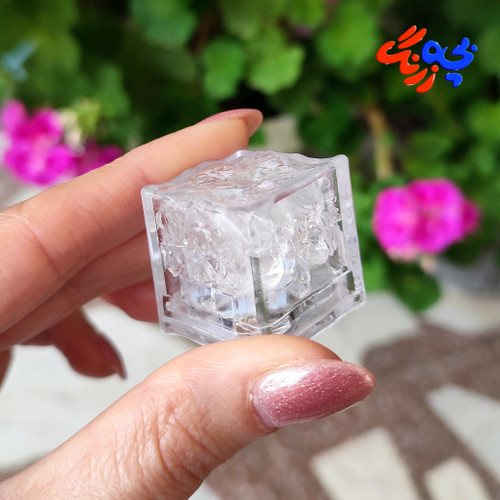 اسباب بازی یخ رنگی چراغدار تک عددی سایز ۲/۵در۲/۵ سانتیمتر