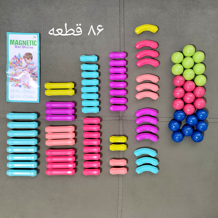 مگنت گوی و میله ۸۶ قطعه بدون جعبه