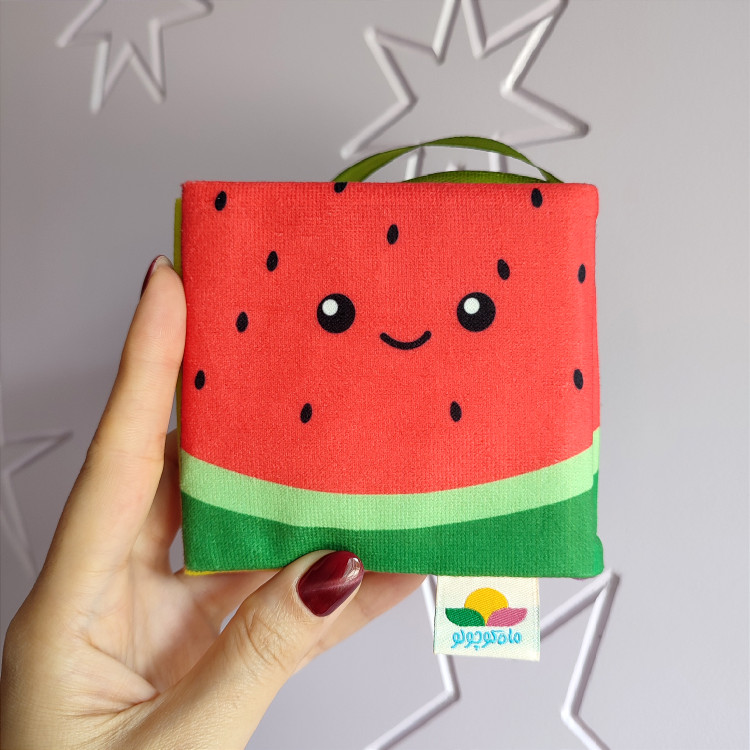 کتاب پارچه ای رنگی شناخت اولیه کودک میوه ها